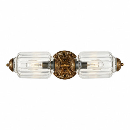 Eloise Messing-Wandleuchte – Elegante Vintage-Beleuchtung aus Milchglas