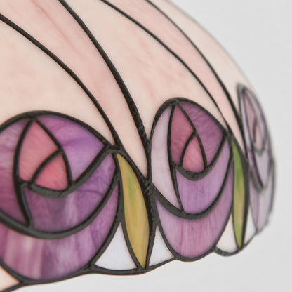 TF Hutchinson Tiffany-Glas-Pendelleuchte mit kunstvollem Mosaikdesign für Ess- und Wohnräume