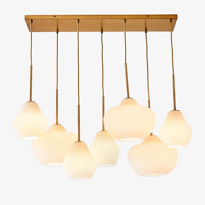 Rivrona Zeitgenössischer 7-flammiger Kronleuchter – Moderne Glasbeleuchtung für Esszimmer
