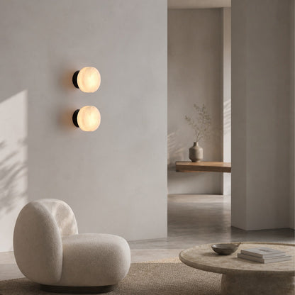 Cylindrical Alabaster Wall Lamp