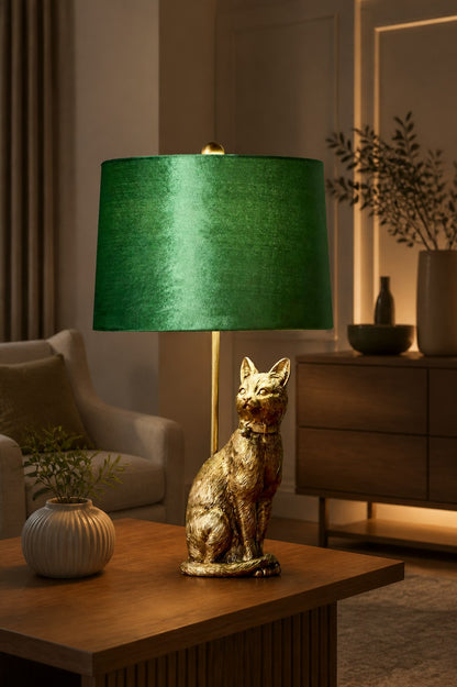 Pawdia Einzigartige Tischlampe – Dekorative Keramik-Tier-Nachttischlampe