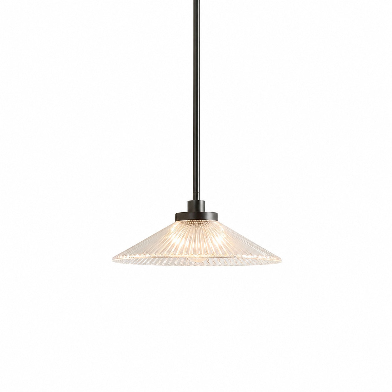 Bravira Pendelleuchte aus geripptem Glas – elegante Kücheninsellampe