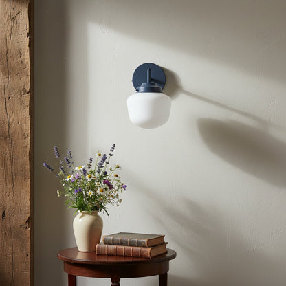 Opalume Glass Vanity Light – Vintage-Inspired Design – Perfect for Bathroom & Powder Room