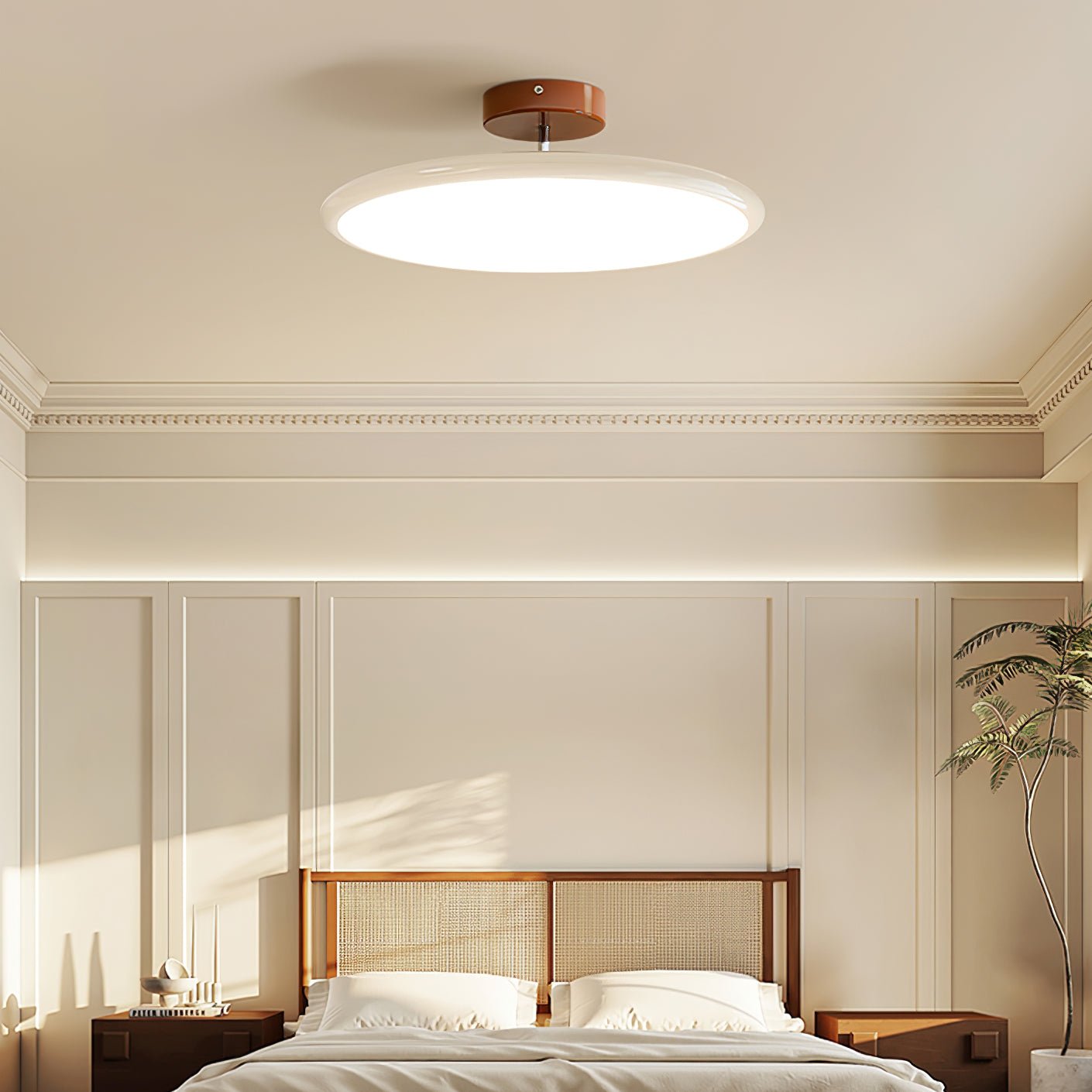 Anpassbare Deckenleuchte mit warmem Licht, Metall-Acryl-Finish