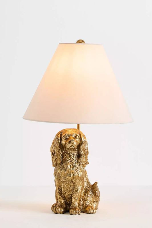 Pawdia Unique Table Lamp - Decorative Ceramic Animal Bedside Lamp