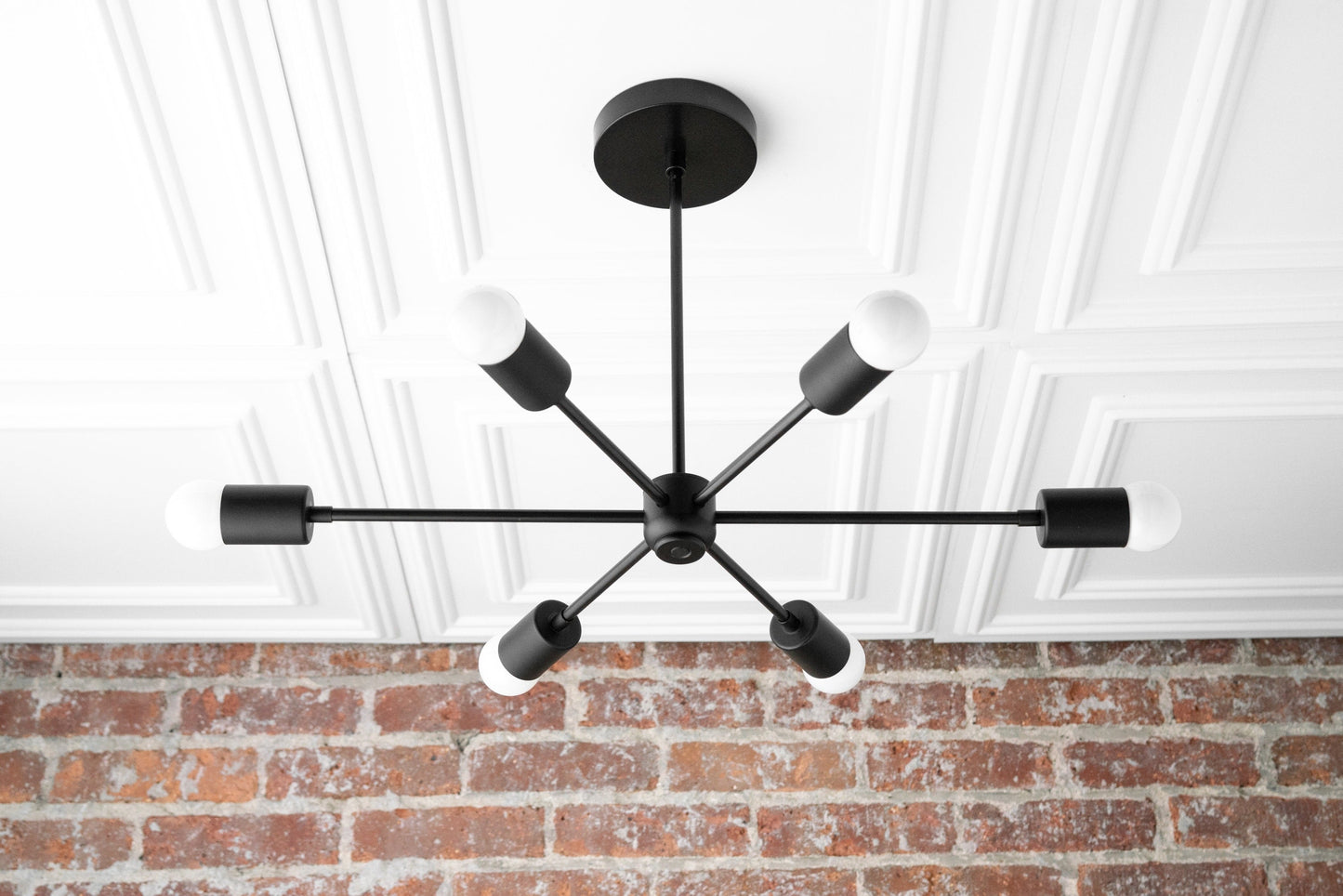 Mobilux Line Mid Century Modern Chandelier - 6 Heads Hanging Ceiling Light