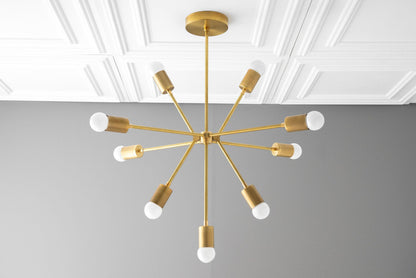 Mobilux Line Modern Chandelier - Mid Century Ceiling Light Fixture