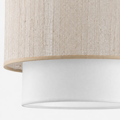 Wabi-Sabi Linen Drum Pendant Lamp