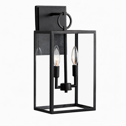 Ferrix Industrielle Wandlampe - Eisen und Glas für Garten & Terrasse