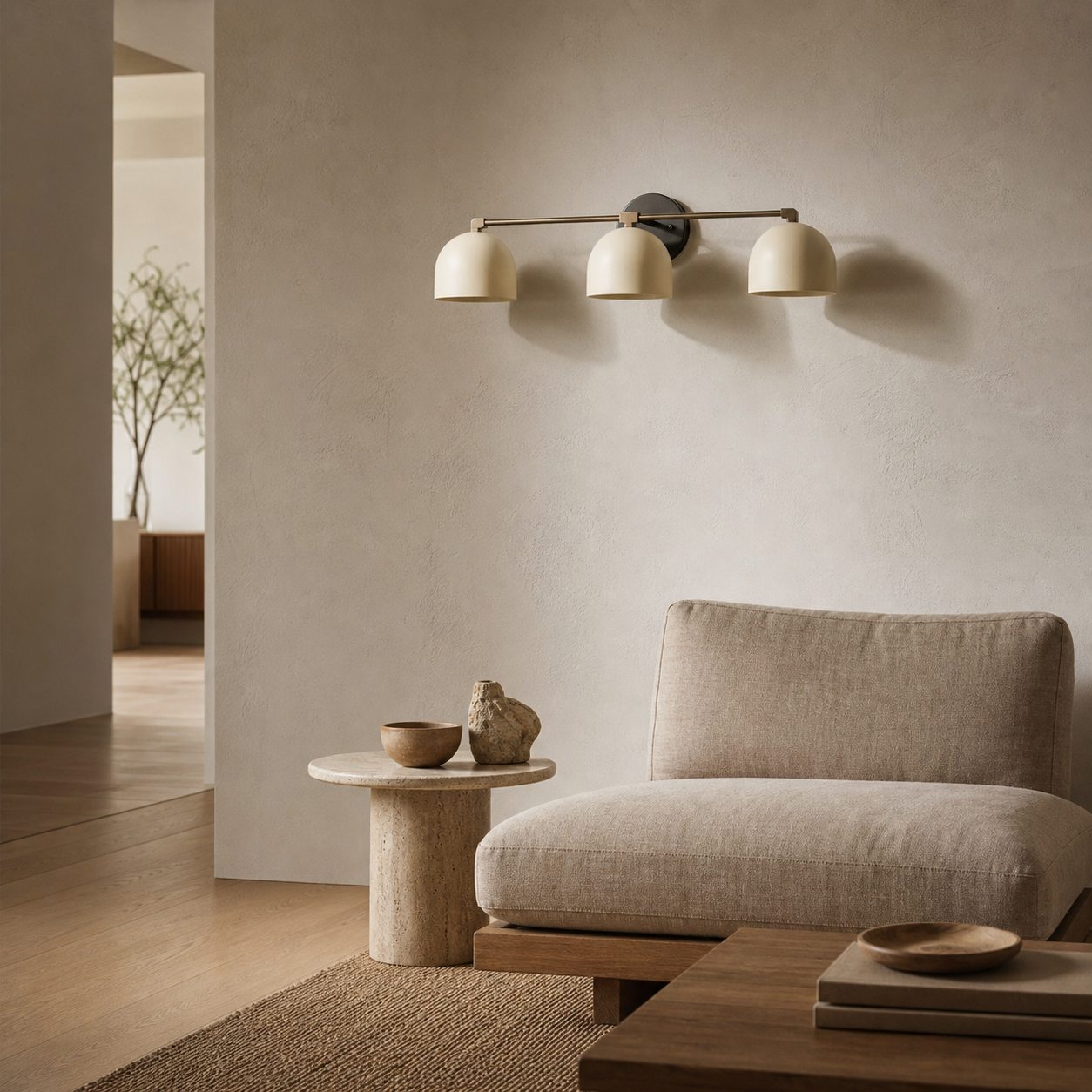 Metio Dome Mid-Century Deep Ball Vanity Lamp - Brass Wall Sconce（副本）