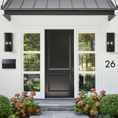 Ferrix Industrial Wall Lamp – Iron & Glass for Garden & Patio