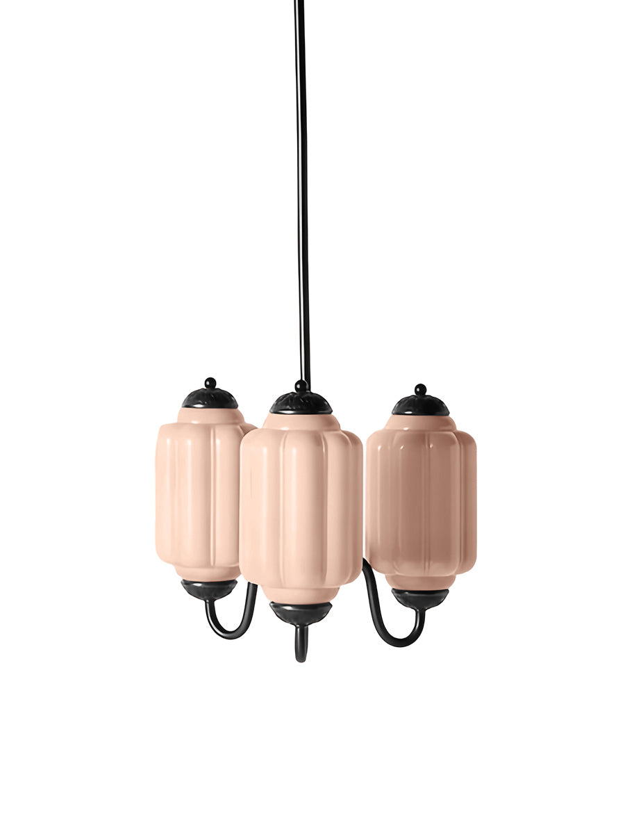 Vintage Eloise Glas Kronleuchter 3 Flammig