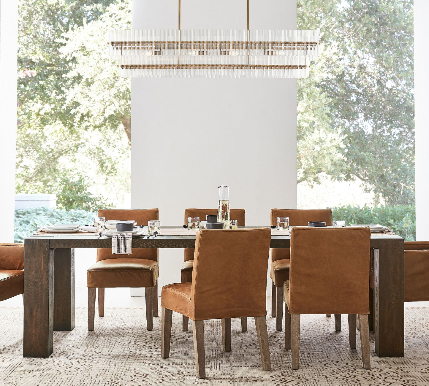 Lumora Crystal Pendant Light – Elegant Tumbled Brass & Cut Glass