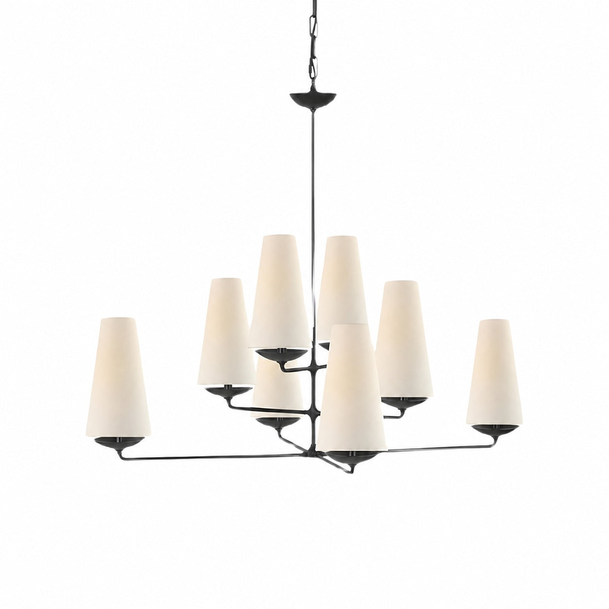 VertiFount Architectural Vertical Chandelier with Multi Light Structure for Open Interiors