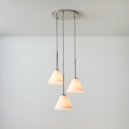 Conica 3-Light Cone Chandelier - Sculptural Glass Pendant Lighting Modern Style