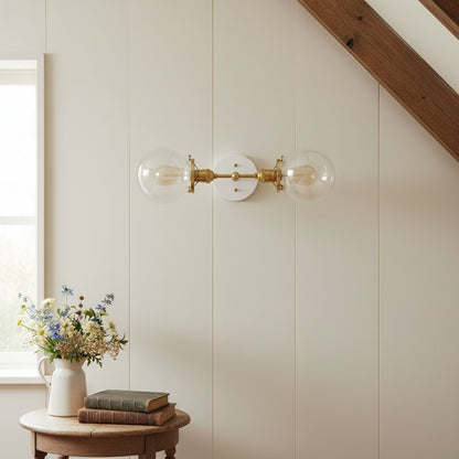 Lumio Globe Industrial Vanity Lighting- Modern Double Globe Wall Light