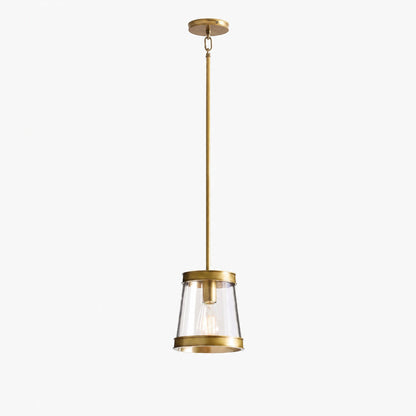Driscoll Glas Trommel Pendelleuchte - Moderne Messing Hängelampe