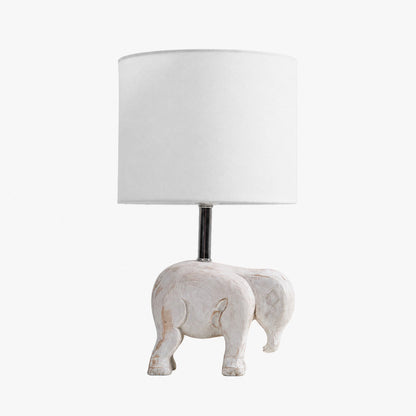 Carved Wood Animal Table Lamp