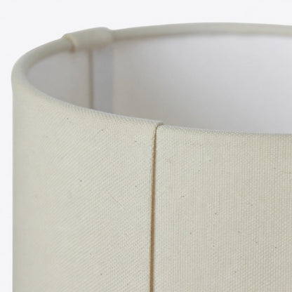 Pryssa Ceramic Table Lamp with Ivory Linen Shade -  Artistic Lighting for Living Room or Bedroom