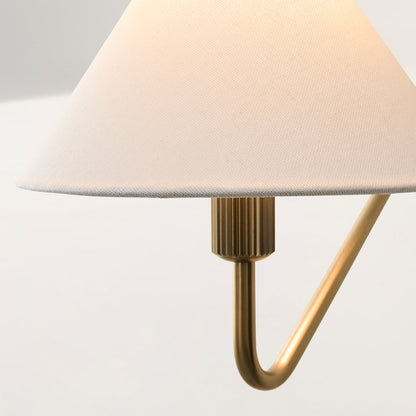 Diora Adjustable-arm Wall Sconce with Linen Shade - Versatile Wall Lamp for Bedroom or Hallway