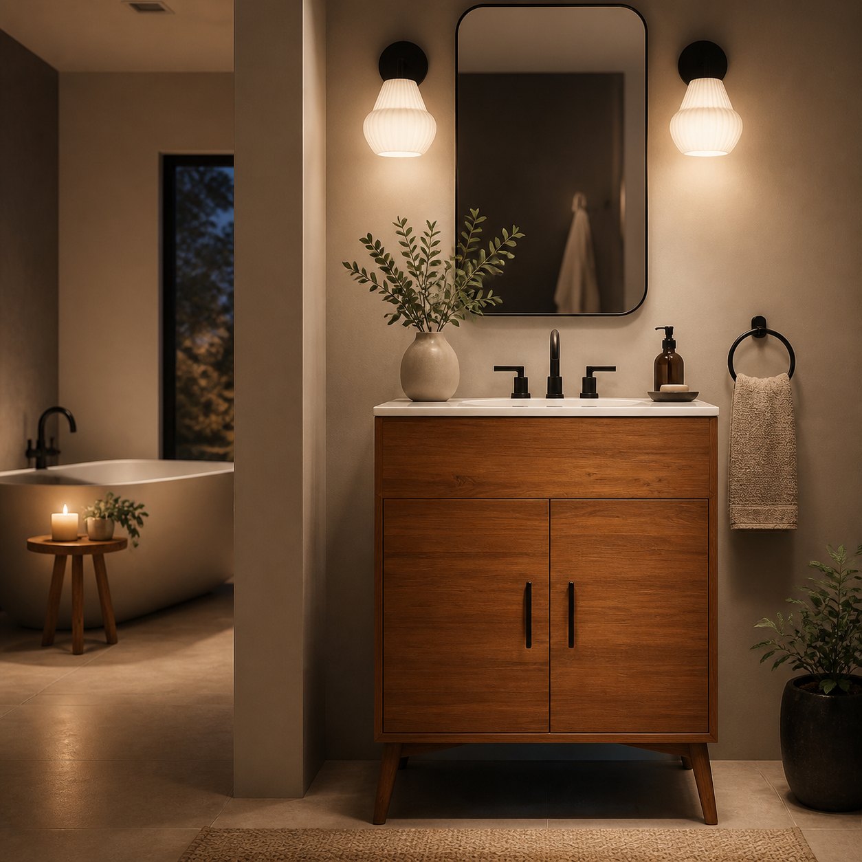 Rivrona Wandleuchte aus geripptem Glas – elegante, moderne Beleuchtung für Flur und Schlafzimmer