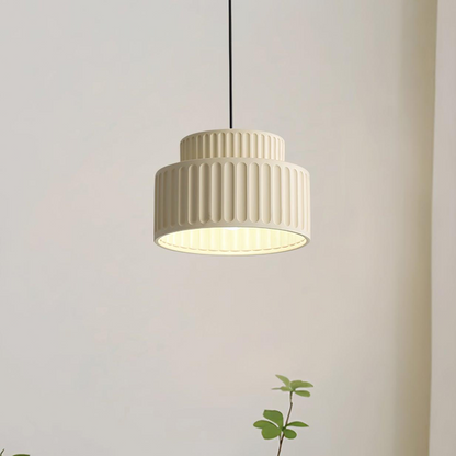 Skandinavische Creme Harz Schalen Pendelleuchte