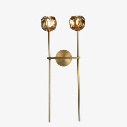 Luxuriöse Kristall-Wandleuchte – Moderne Wandleuchte mit Messingrahmen