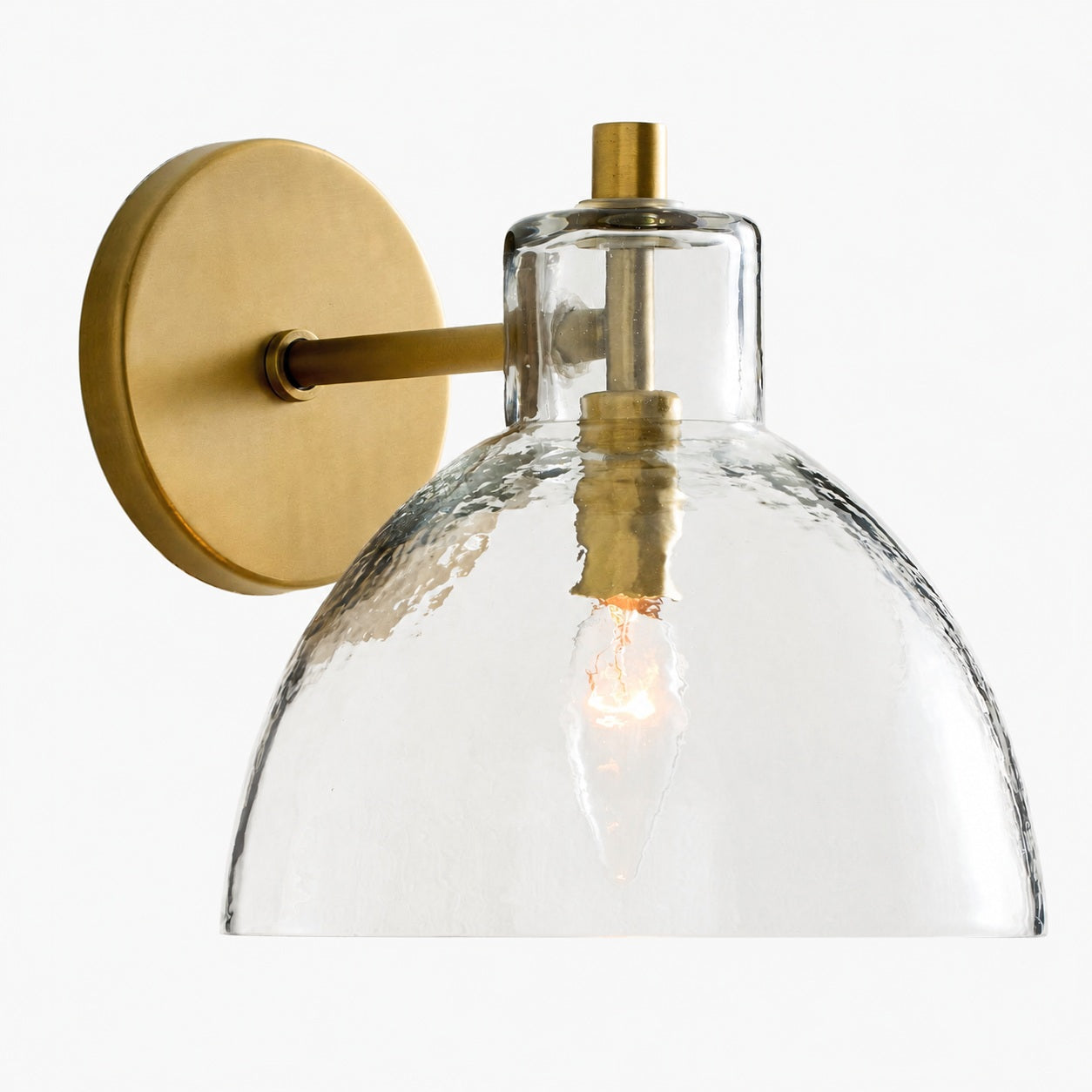 Glavira Doppel-Wandleuchte aus recyceltem Glas – Wandbeleuchtung aus Messing für den Innenbereich
