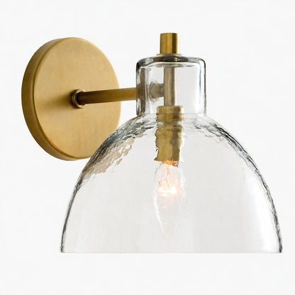 Glavira Doppel-Wandleuchte aus recyceltem Glas – Wandbeleuchtung aus Messing für den Innenbereich