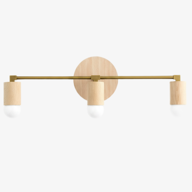 Mobilux Line Holz- und Schminktischleuchte – Böhmische Badezimmerbeleuchtung