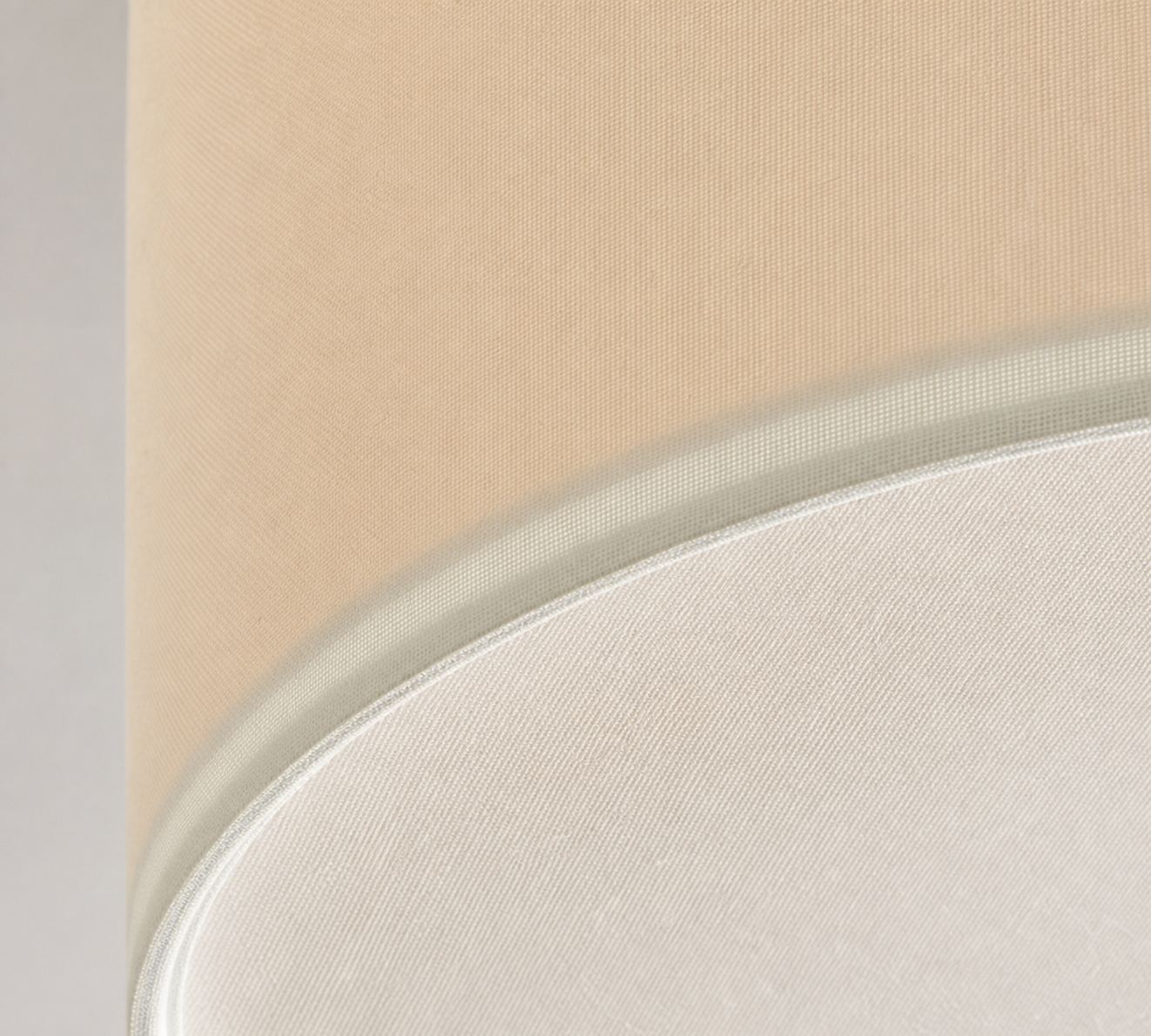 Dumora Linen Drum Deckenleuchte – Unterputz-Eisenleuchte mit Stoffschirm