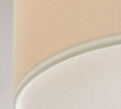 Dumora Linen Drum Deckenleuchte – Unterputz-Eisenleuchte mit Stoffschirm
