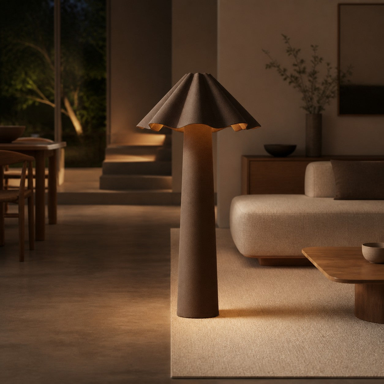 Weavara Skulpturale Stehleuchte – Modernes Übergangsdesign für Wohnzimmer und Lounges