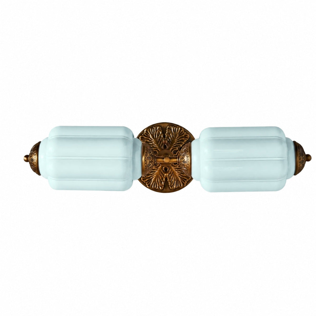 Eloise Messing-Wandleuchte – Elegante Vintage-Beleuchtung aus Milchglas