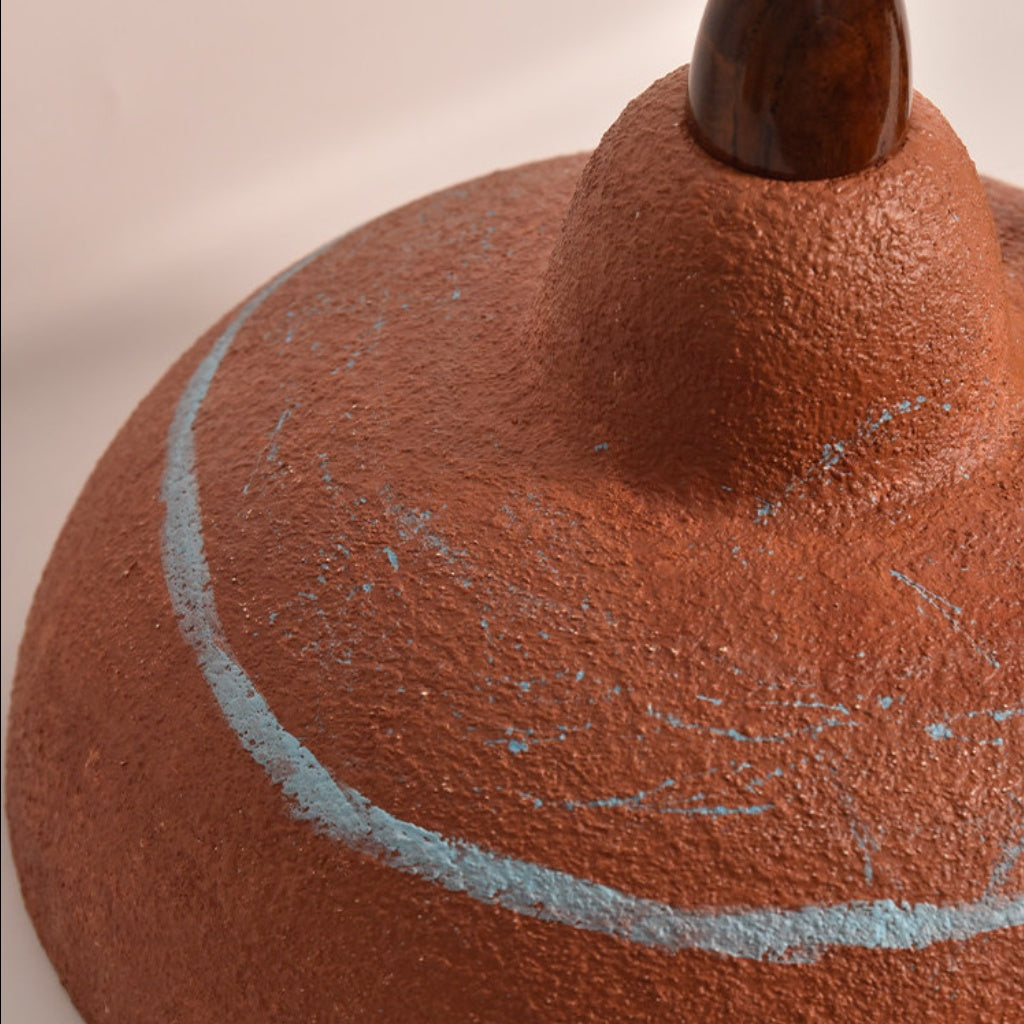 Hand-Painted Terracotta Resin Pendant Light for Kitchen Islands