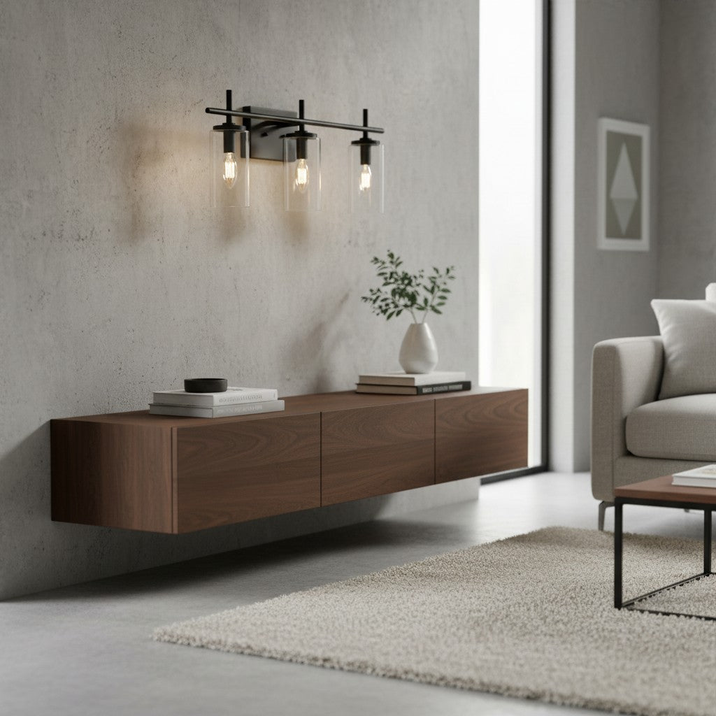 Trivella 3-Lights Wall Lamp - Linear Minimal Profile Contemporary Wall Lamp for Hallway