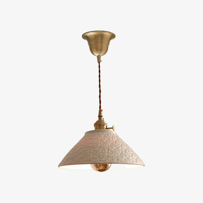 Textured Ceramic Copper Pendant Light