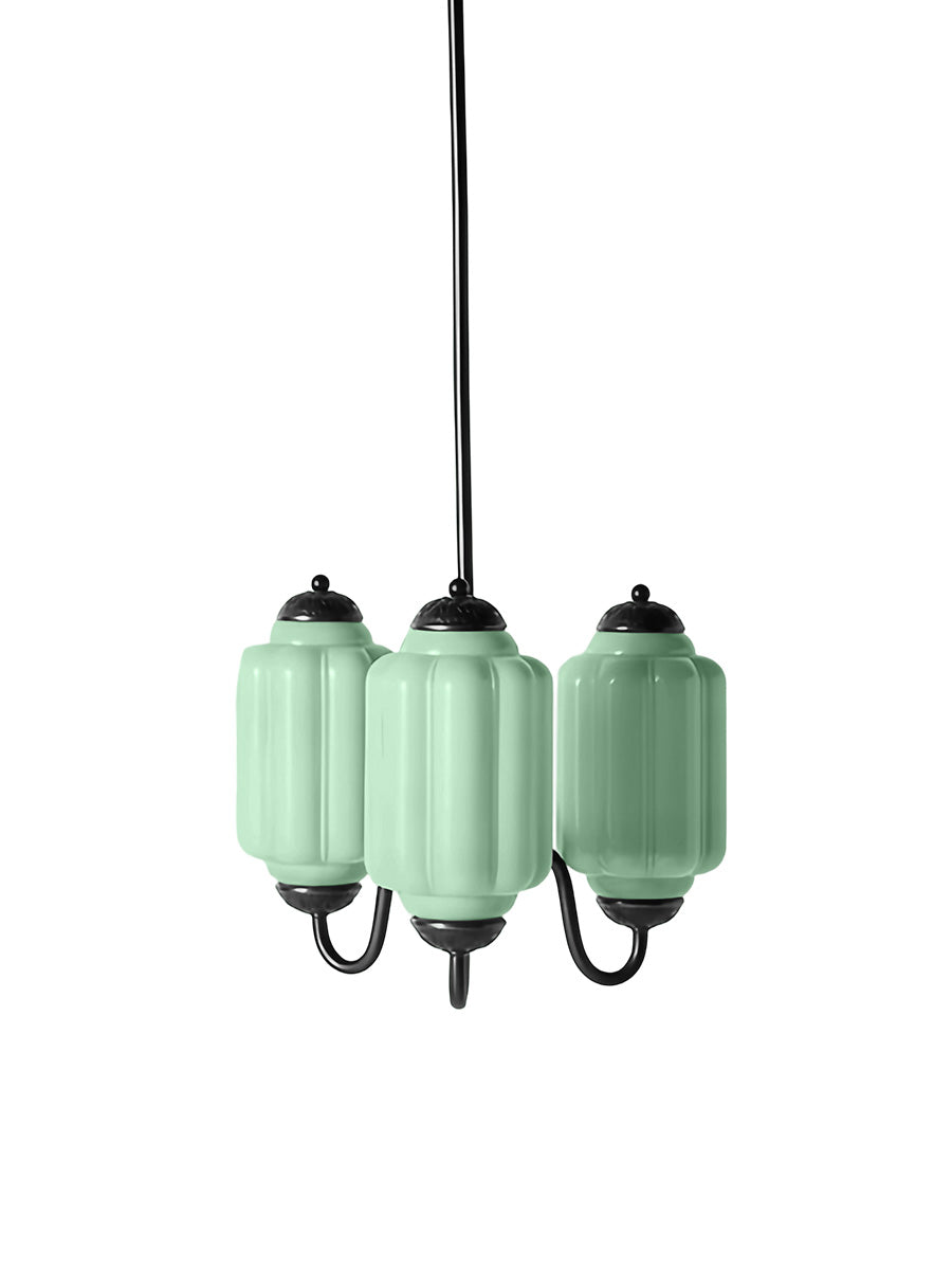 Vintage Eloise Glas Kronleuchter 3 Flammig