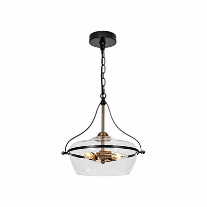 Lirra Glas-Pendelleuchte – Metallrahmen im Mid-Century-Modern-Stil für Küche und Wohnzimmer