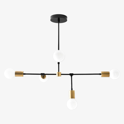 Mobilux Line 5 Light Chandelier - Modern Ceiling Hanging Lamp for Dining Room