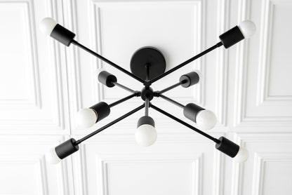 Mobilux Line Modern Chandelier - Mid Century Ceiling Light Fixture