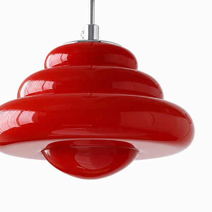 Bomiello Modern Layered Glass Pendant Light - Sculptural Minimal Light for Living Room or Bedroom