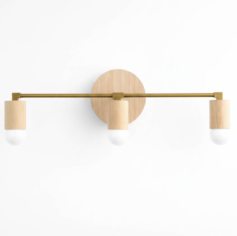 Mobilux Line Holz- und Schminktischleuchte – Böhmische Badezimmerbeleuchtung