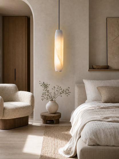 Alabaster Flute Pendant Light