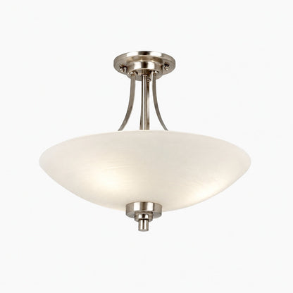 Lunetal Timeless Three-Arm Structure Semi Flush Chandelier – Vintage Pendant Light for Bedroom or Entry