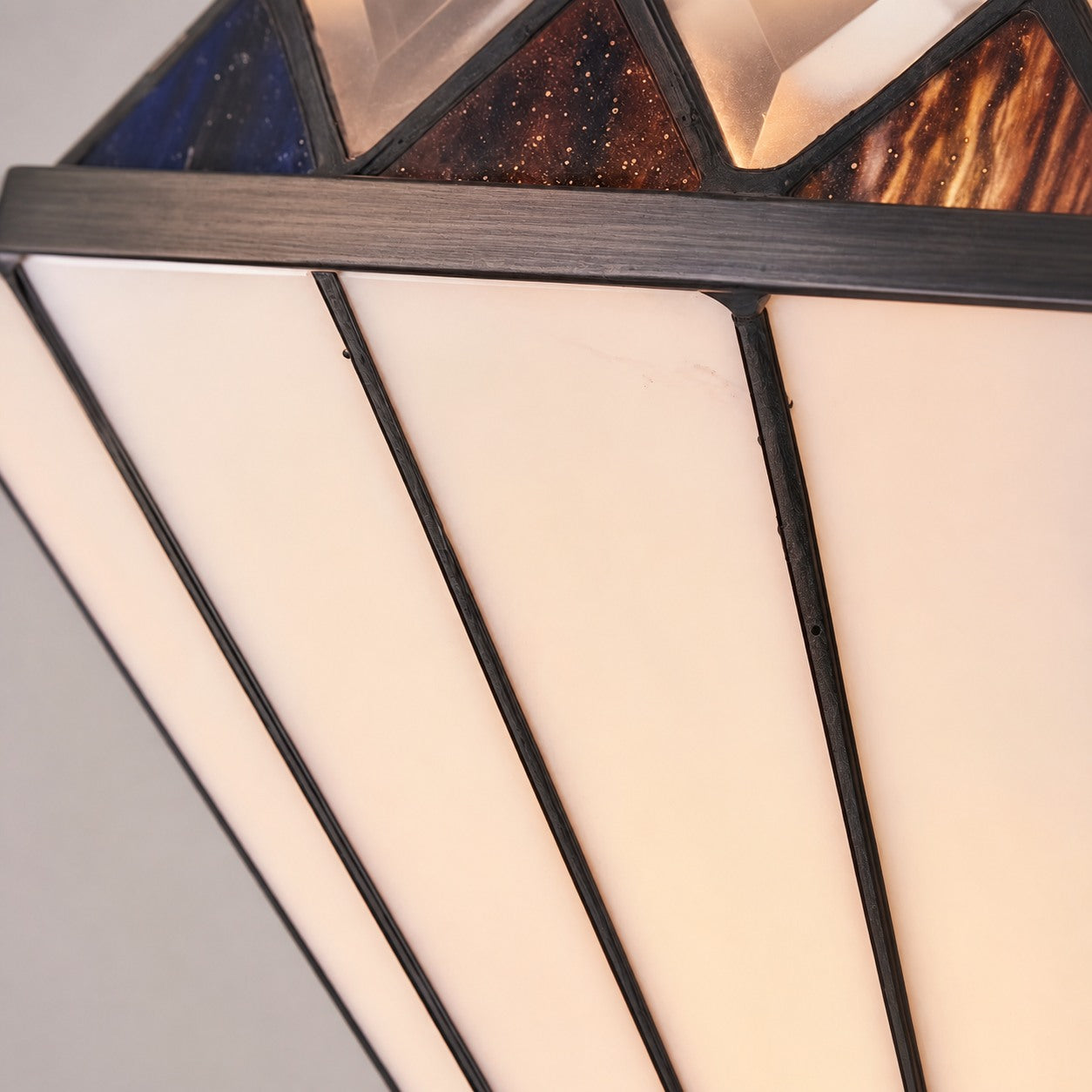 TF Fargo Art-Deco-Wandleuchte mit Rautenmuster – Glaswandleuchte für Flur und Schlafzimmer