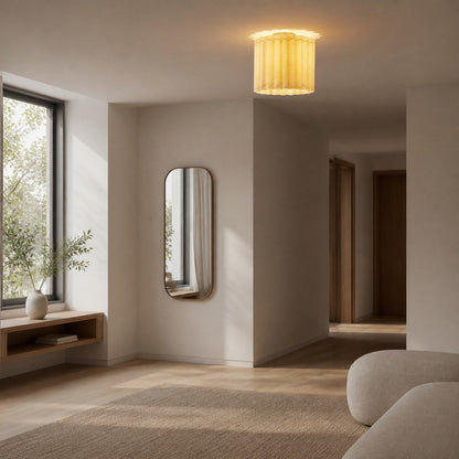 Velura Leinen-Hängeleuchte – Moderne Deckenleuchte im Übergangsstil für Esszimmer und Küchen