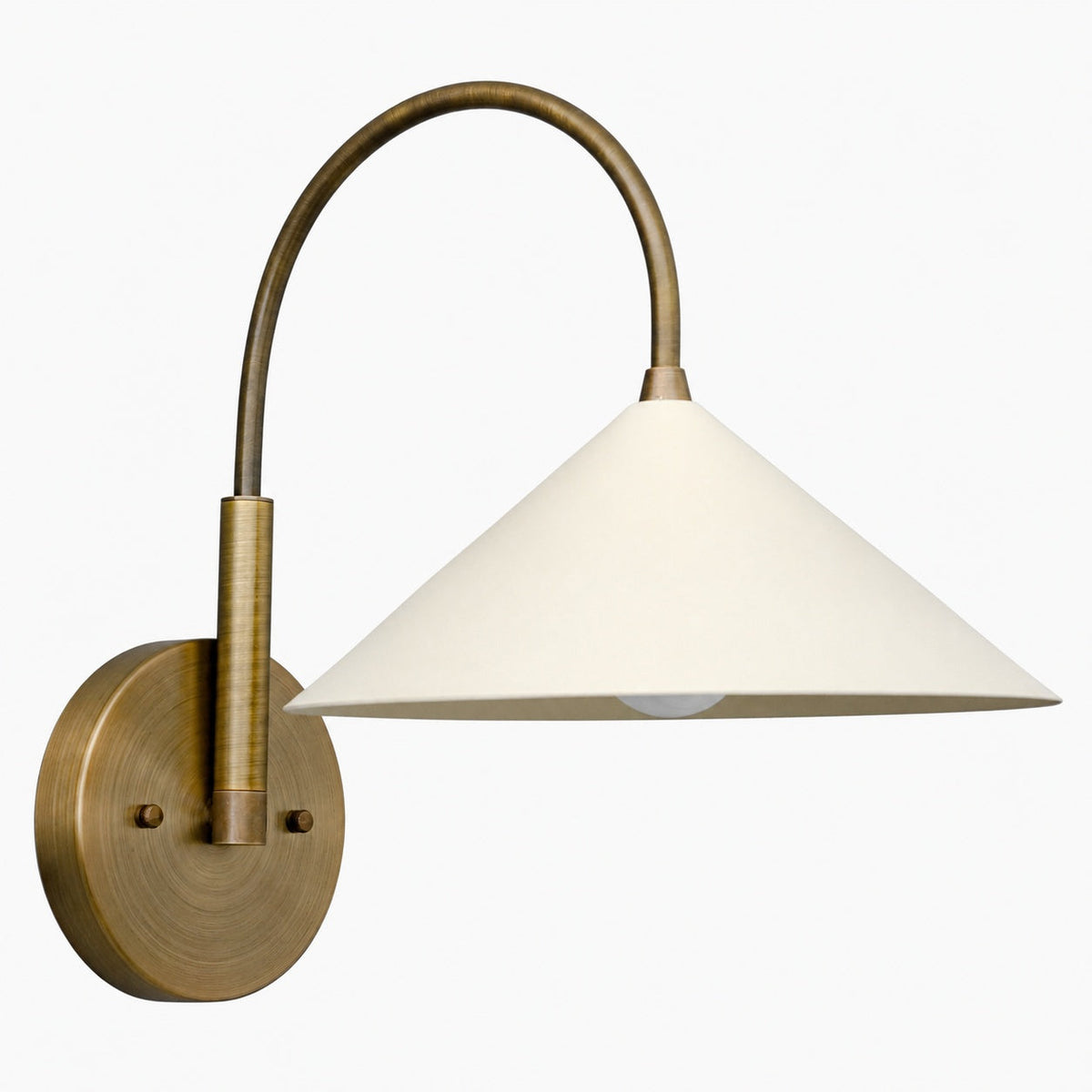 Curva Metall-Wandleuchte im Vintage-Stil – eleganter kegelförmiger Lampenschirm für Schlafzimmer