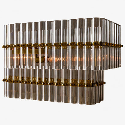 Lumora Kristall-Pendelleuchte – Elegantes Trommelmessing und geschliffenes Glas