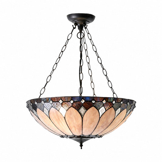 TF Brooklyn Inverted Pendant – Dekorative Glas-Pendelleuchte mit verstellbarer Kette für Wohnräume